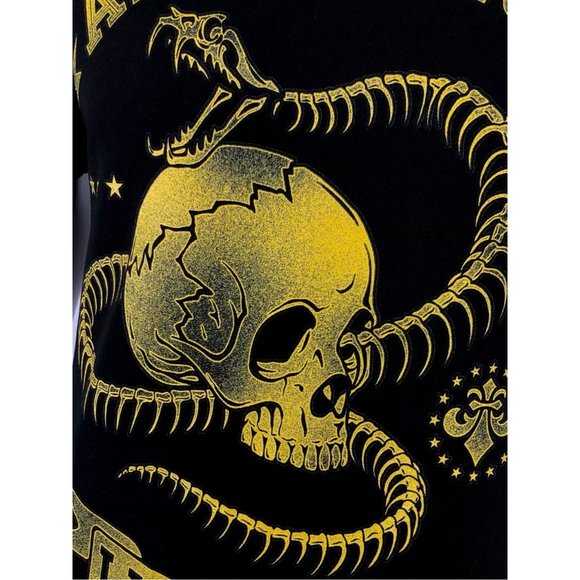 AFFLICTION SNAKE EYES Men's T-shirt BLACK Biker MM - Picture 8 of 8